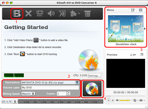 Burn AVI to DVD on Mac