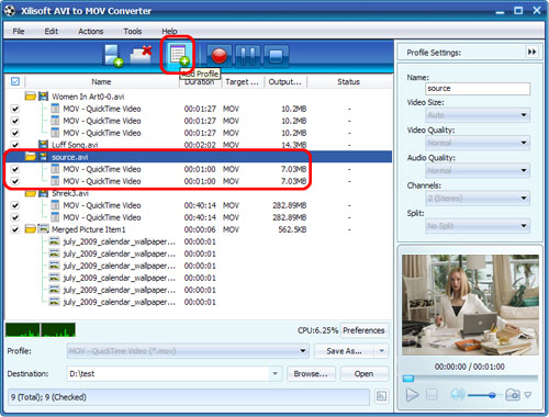 Xilisoft AVI to MOV Converter
