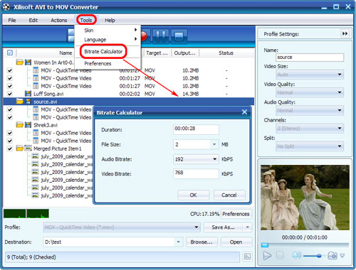 Xilisoft AVI to MOV Converter