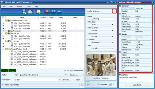 Xilisoft AVI to MOV Converter