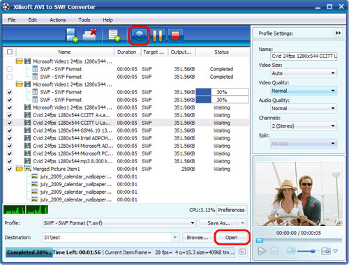 Xilisoft AVI to SWF Converter