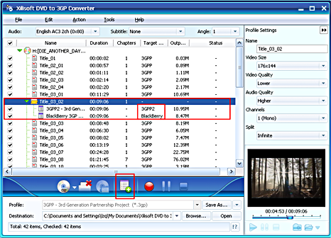 Xilisoft DVD to 3GP Converter