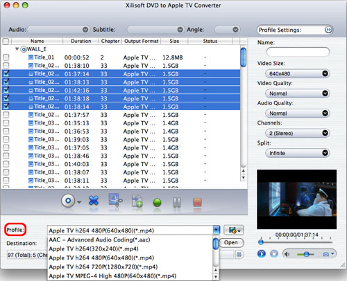 Xilisoft DVD to Apple TV Converter for Mac