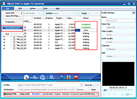Xilisoft DVD to Apple TV Converter