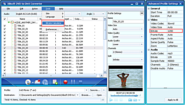 Xilisoft DVD to DivX Converter