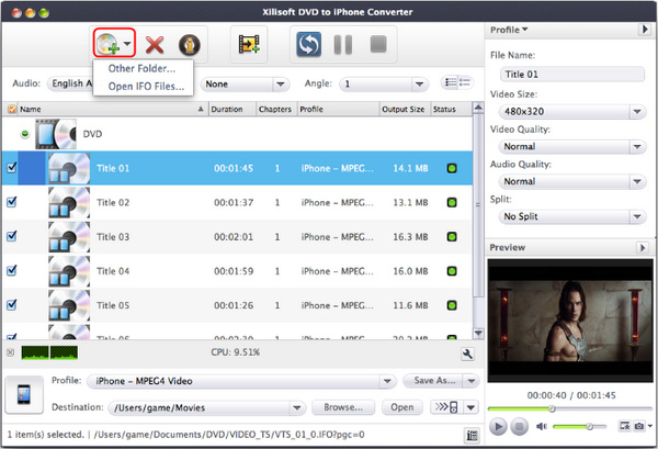 Xilisoft DVD to iPhone Converter for Mac