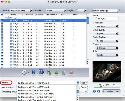 Convert DVD to iPod on Mac, Mac convert DVD to iPod, DVD to iPod converter on Mac