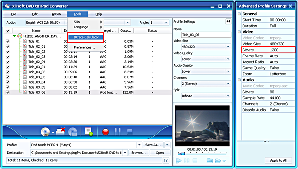 Xilisoft DVD to iPod Converter