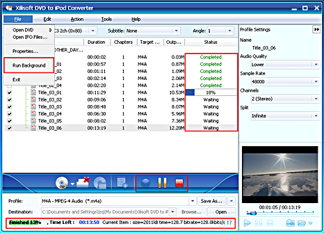 Xilisoft DVD to iPod Converter
