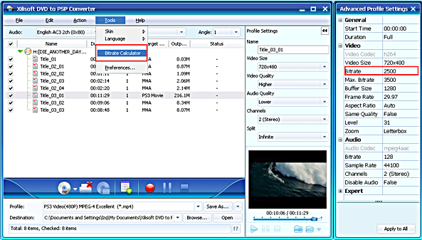 Xilisoft DVD to PSP Converter