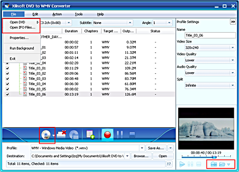 Xilisoft DVD to WMV Converter