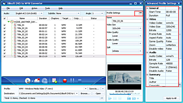 Xilisoft DVD to WMV Converter