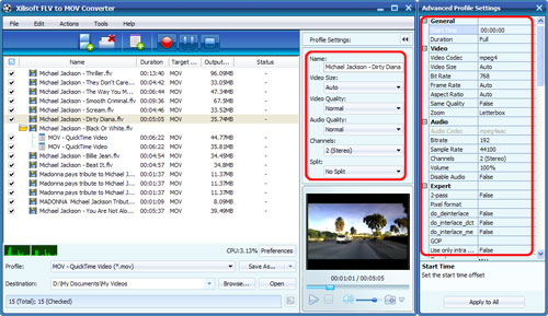 Xilisoft FLV to MOV Converter