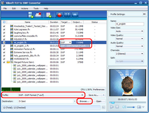 Xilisoft FLV to SWF Converter