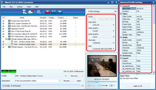 Xilisoft FLV to WMV Converter