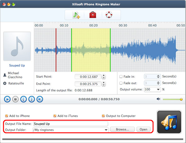 Xilisoft iPhone Ringtone Maker for Mac