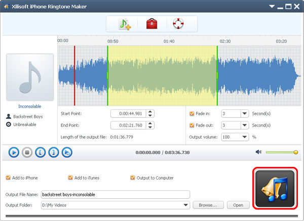 Xilisoft iPhone Ringtone Maker