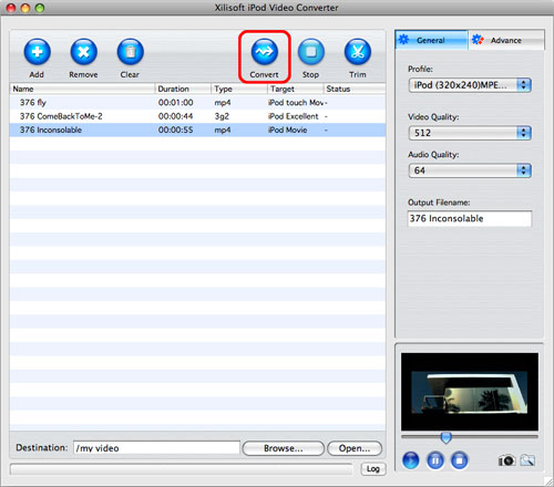 How to put video to iPod on Mac
