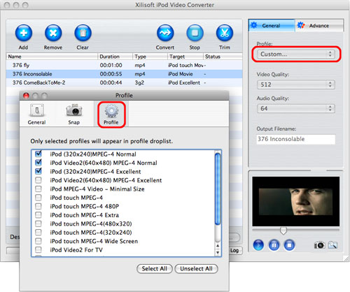 How to put video to iPod on Mac