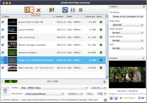 Xilisoft iPod Video Converter for Mac