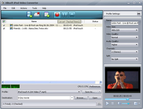 Convert MKV to iPod, iPod video converter, MKV to iPod converter