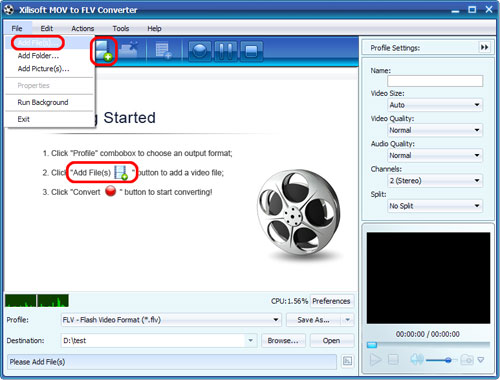 Xilisoft MOV to FLV Converter