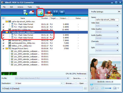 Xilisoft MOV to FLV Converter
