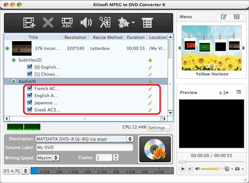 MPEG to DVD burning Mac software