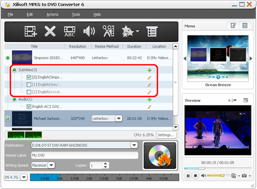 Xilisoft MPEG to DVD Converter