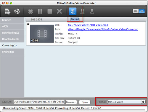 Xilisoft Online Video Converter for Mac