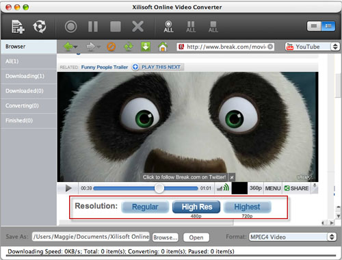 Xilisoft Online Video Converter for Mac