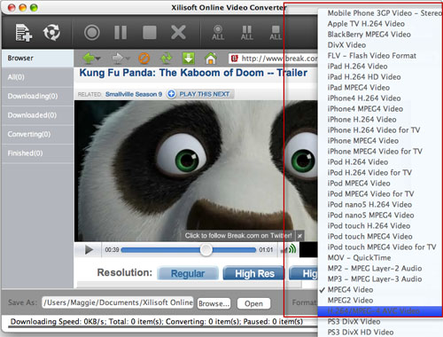 Xilisoft Online Video Converter for Mac