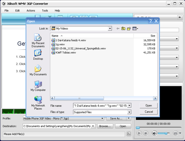 Xilisoft WMV 3GP Converter, Convert WMV to 3GP