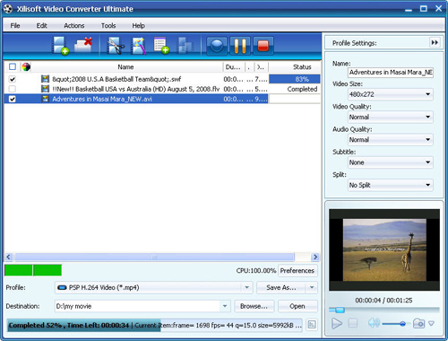 Convert videos to PSP, video converter, video to PSP converter