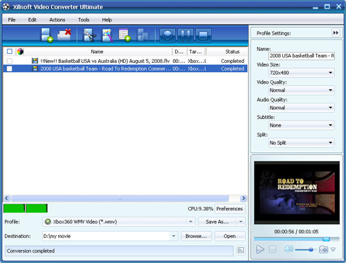 Convert FLV to Xbox, FLV to Xbox converter, video converter