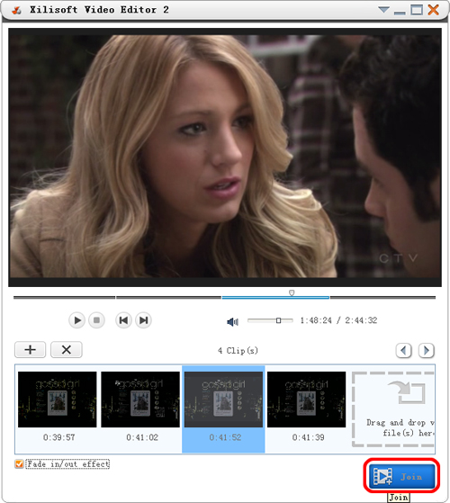 Set the video merging settings