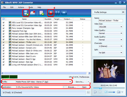 Xilisoft WMV 3GP Converter