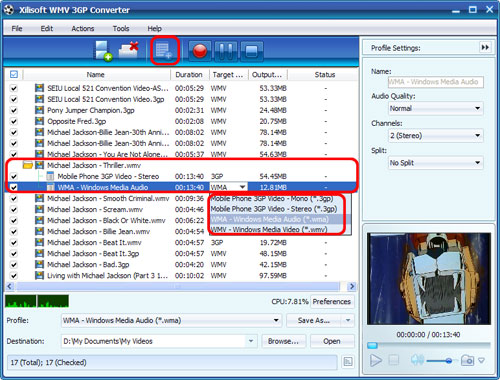 Xilisoft WMV 3GP Converter