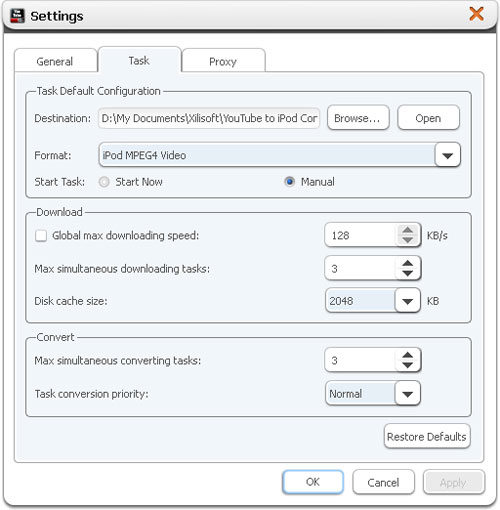 Xilisoft YouTube to iPod Converter