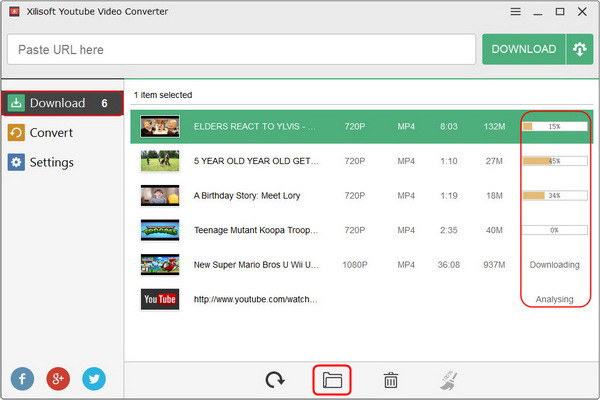 Create a new downloads + conversion task