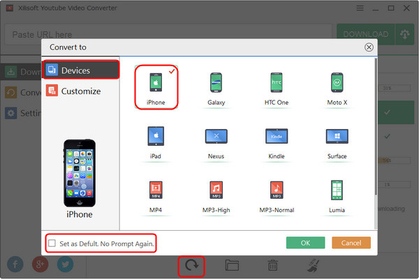 Create a new downloads + conversion task