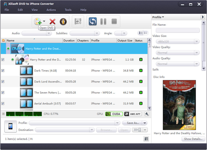 Xilisoft DVD to iPhone Converter - convert DVD to iPhone, convert DVD to iPhone
