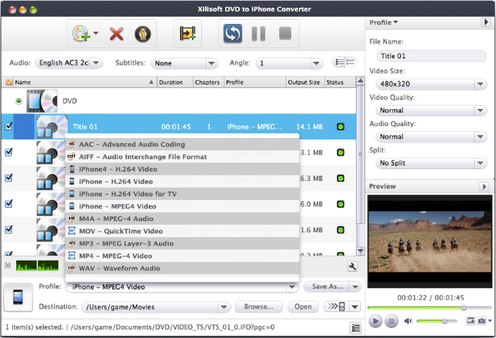 Xilisoft DVD to iPhone Converter for Mac 