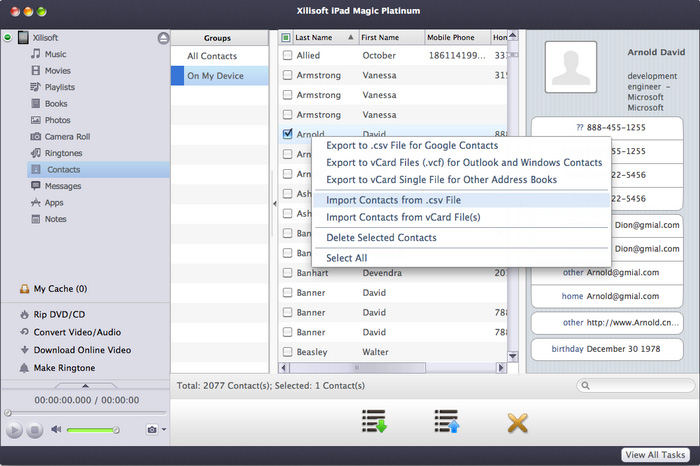 Xilisoft iPad Magic Platinum for Mac 